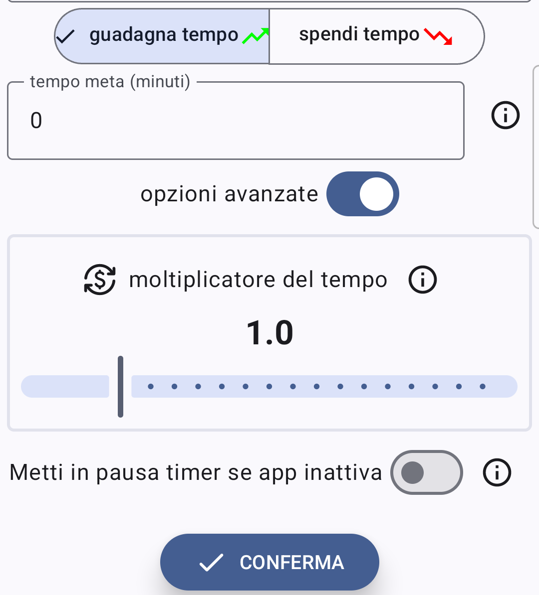 the create activity options: always-on-display option